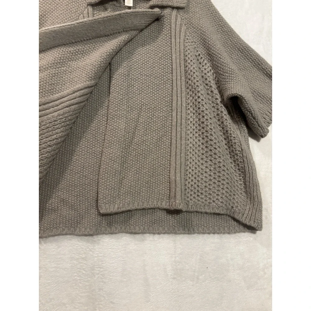 Chicos Womens Chunky Cardigan Sweater XL Gray‎ Wool Mohair Blend Size 3
